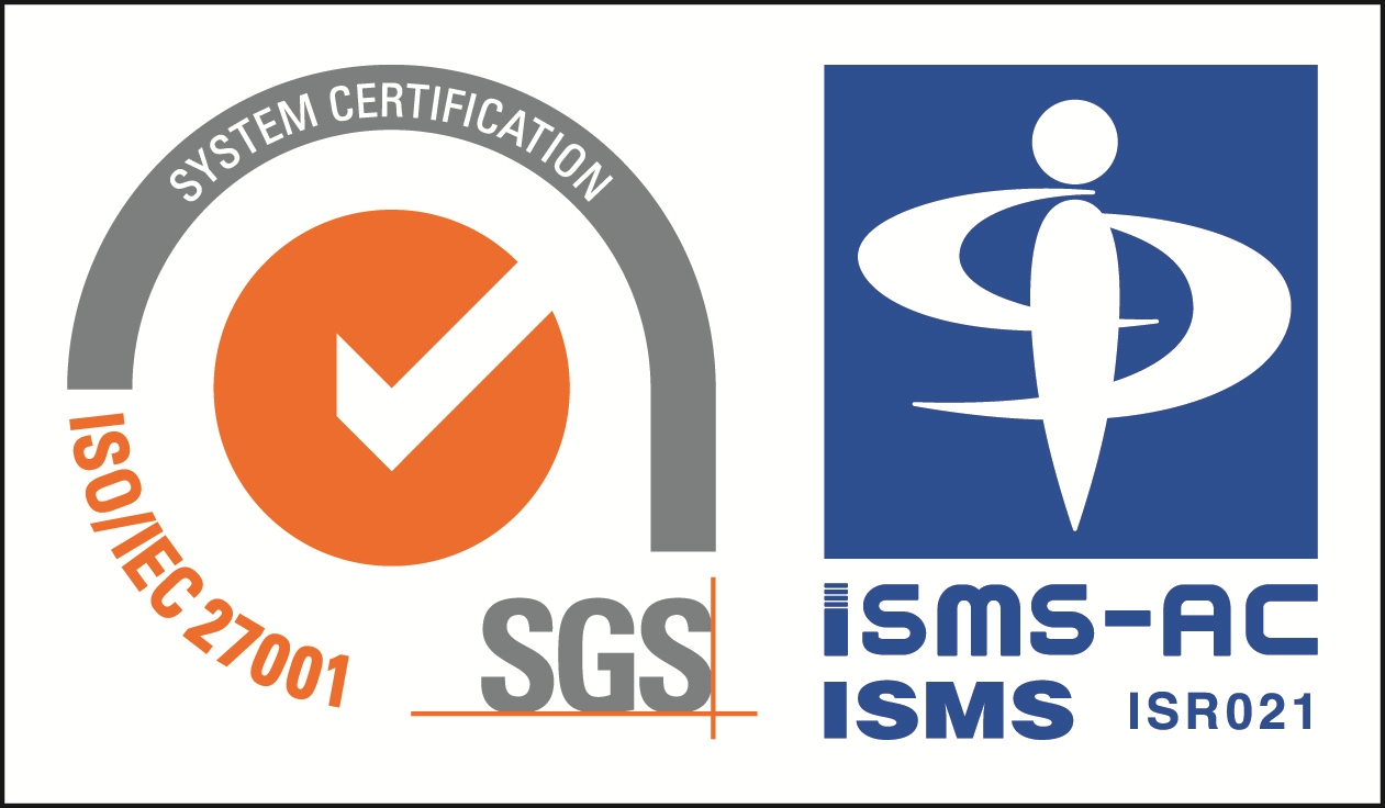 SGS ISO/IEC 27001 認証マーク(ISMS-AC 認定 ISR021)
